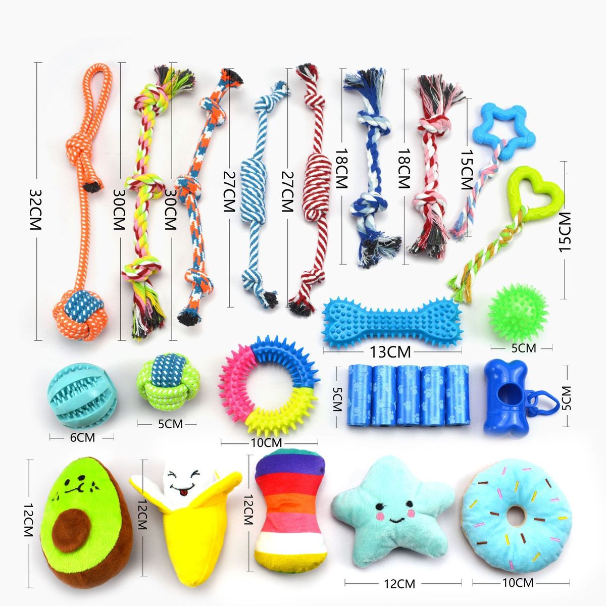 25 Pack Luxury Dog Toys