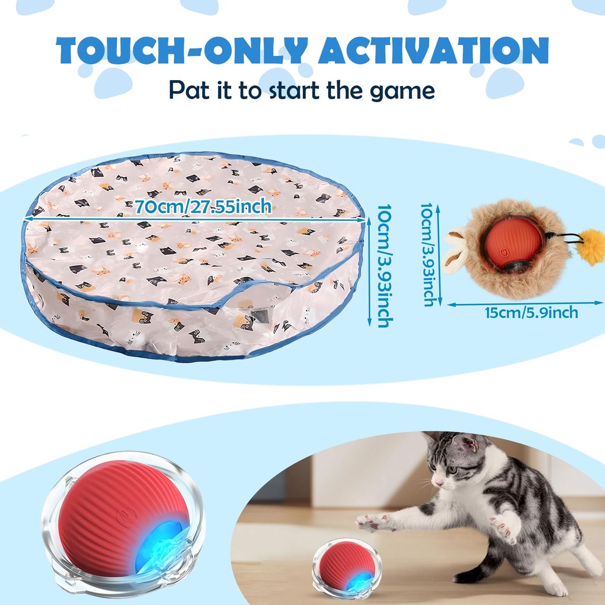 Interactive Indoor Cat Toy Ball - Simulated Hunting